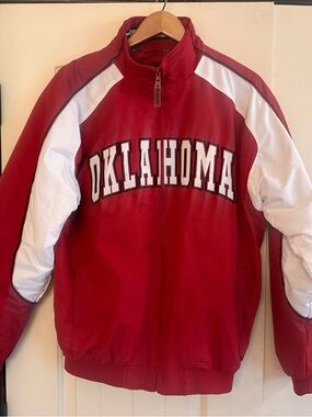 Colosseum Red and Black Athletic Jacket Label View